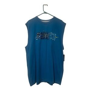 ✔️ Nike Bright Blue Sleeveless Tee with White Swoosh NWT Size XXL